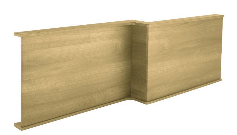 Cooke and Lewis Adelphi L Shaped Bath Front Panel Light Oak Effect RH