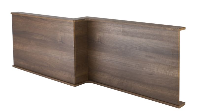 Cooke and Lewis Adelphi L Shaped Bath Front Panel Walnut Effect LH