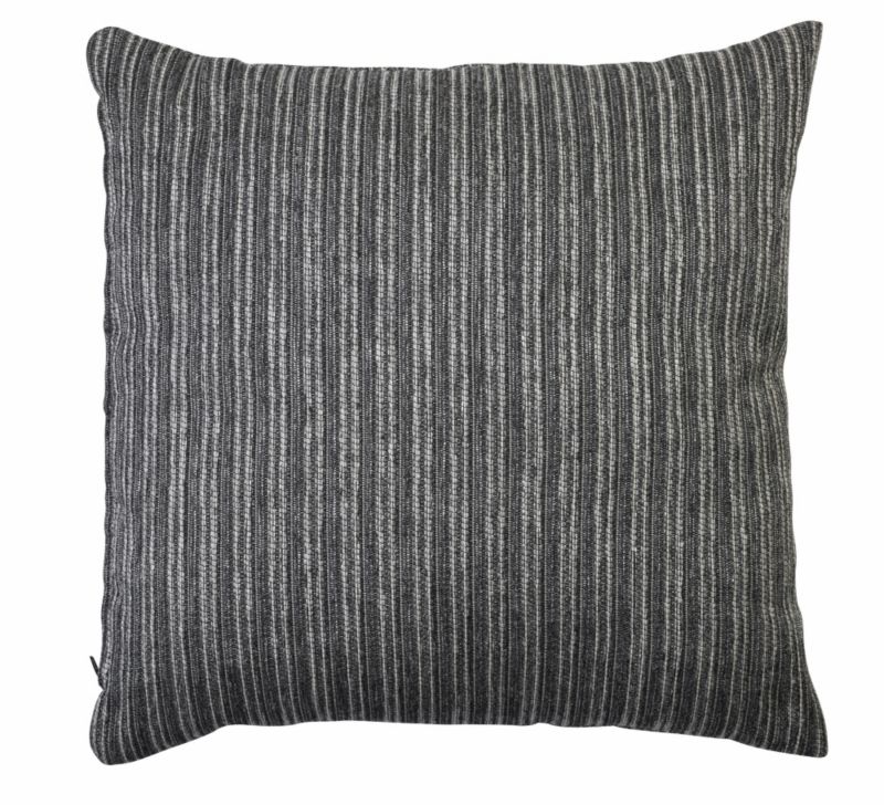 Colours by BampQ Fine Stripe Woven Cushion GreyBlack W43 x H43cm