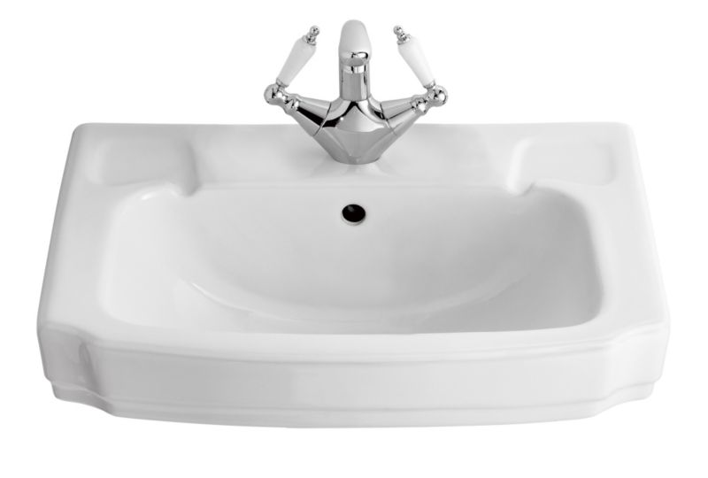 Cooke and Lewis Octavia 1 Tap Hole Basin White