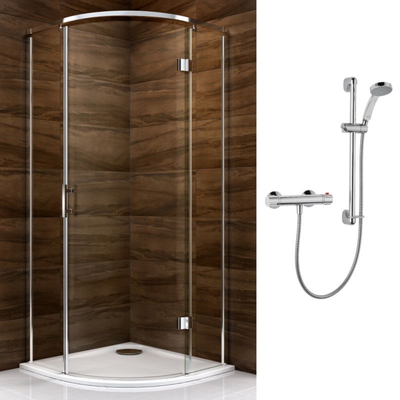 Save on this Cooke & Lewis Cascata Pivot Door Enclosure with Mira Atom Shower