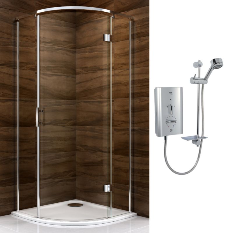 Save on this Cooke & Lewis Cascata Pivot Door Enclosure with Mira Escape Shower
