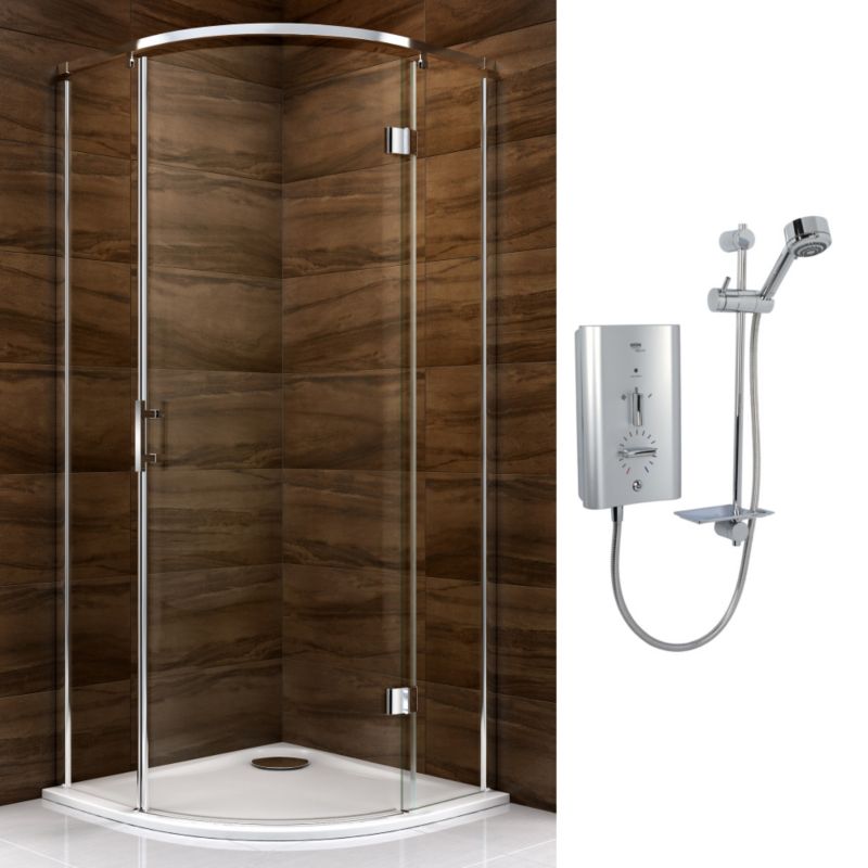 Cooke & Lewis Cascata Pivot Door Enclosure with Mira Escape Shower