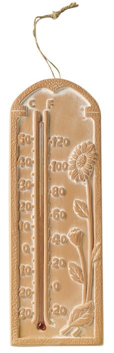 BandQ Terracotta Thermometer Sunflower