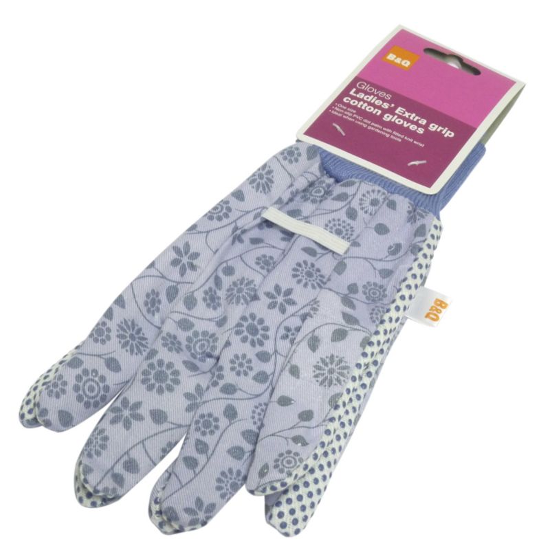 BandQ Ladies Purple Extra Grip Cotton Glove