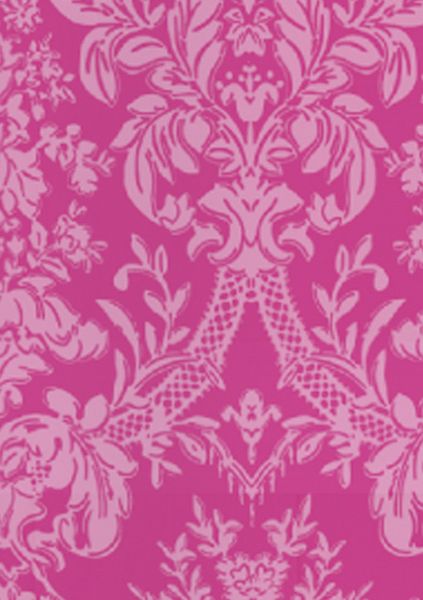 Pink Damask Shower Curtain