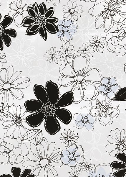 Floral Sketches Shower Curtain