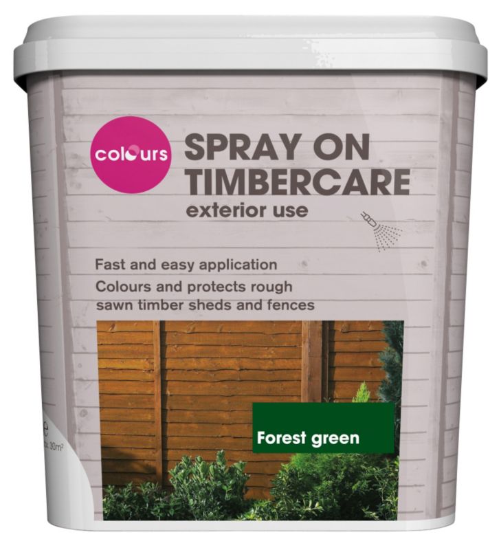 B&Q Spray On Timbercare Forest Green 5L