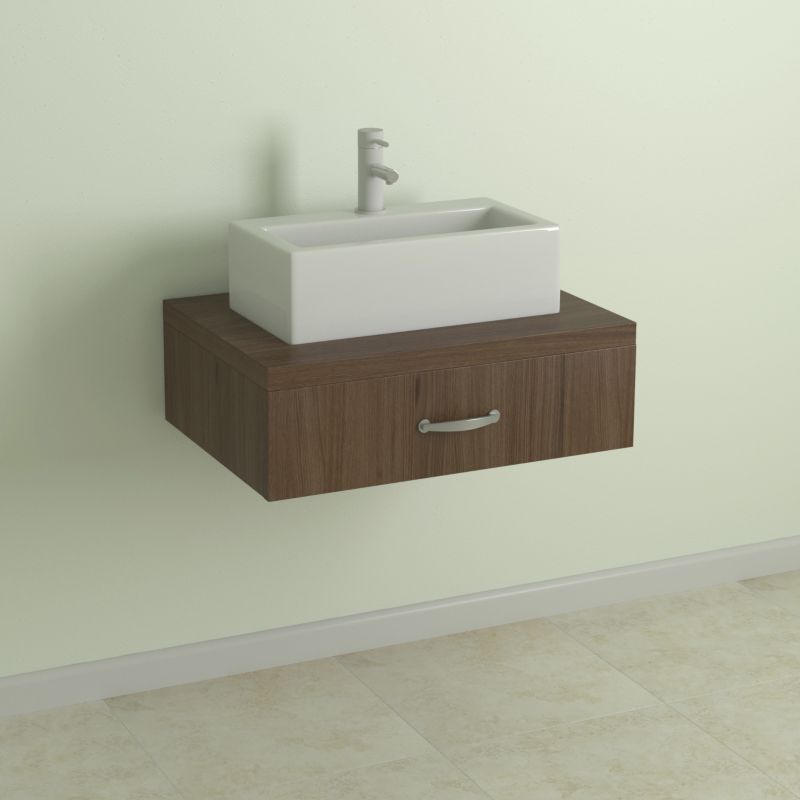 Cooke & Lewis 600mm Horizontal Wall hung Vanity Unit With Drawer