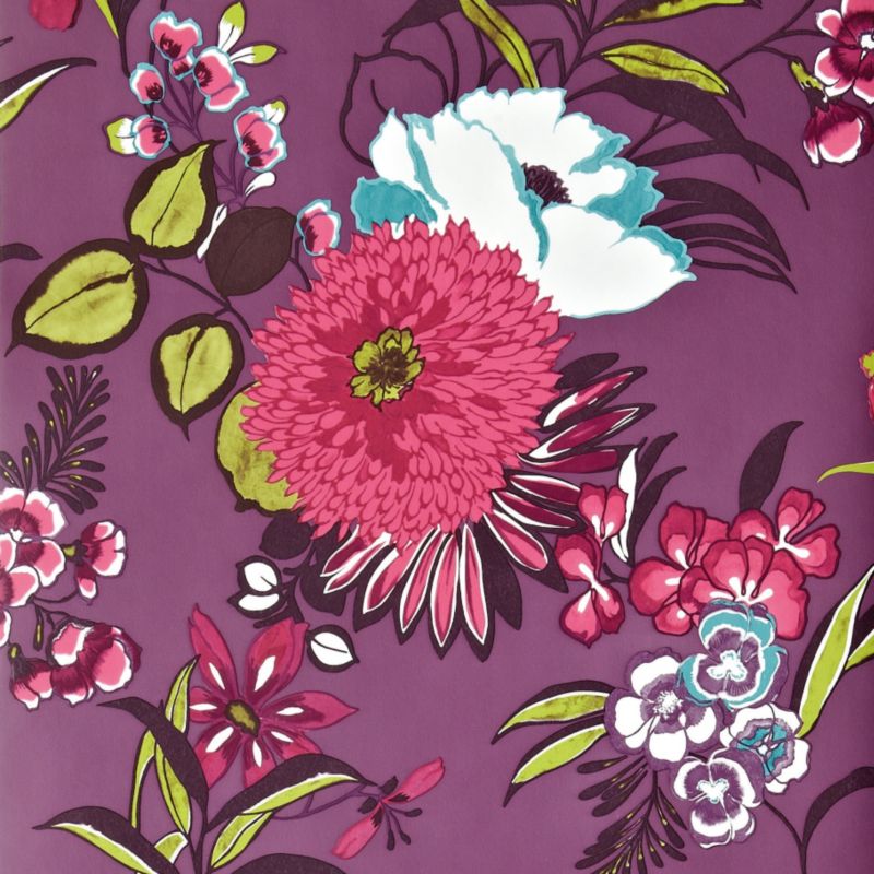 Colours Cocktail Paste The Wall Wallpaper Plum 1005M