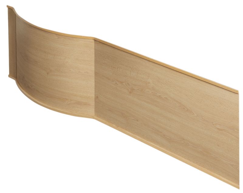 Cooke and Lewis Adelphi Curved Bath Front Panel LH Oak Effect
