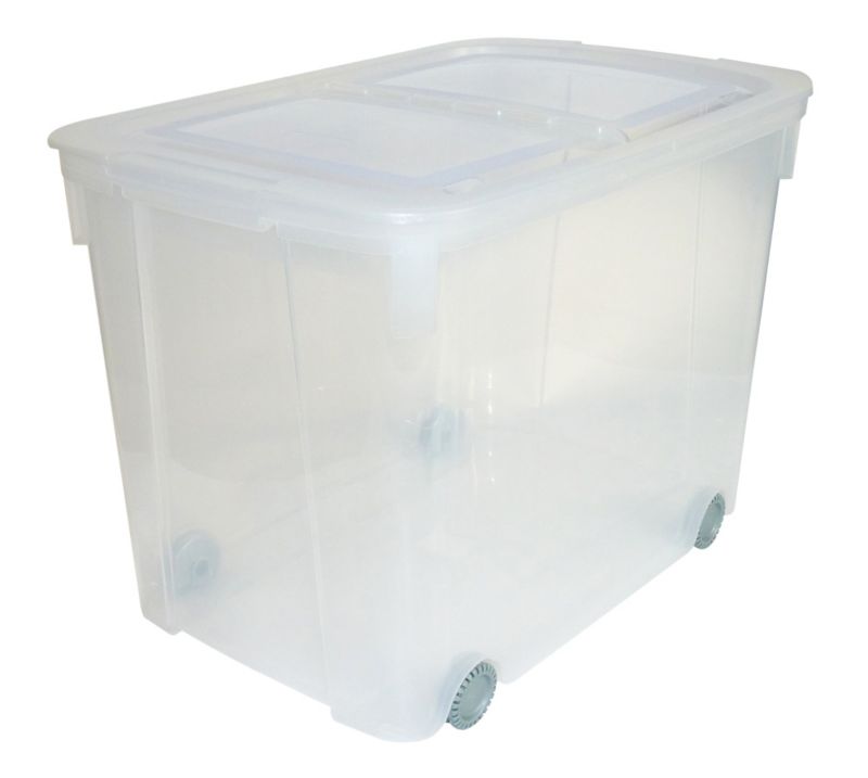 Large Rolling Box With Folding Lid