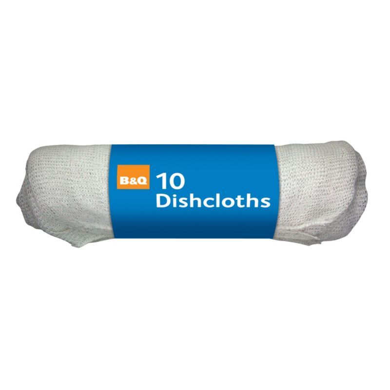B and Q Woven Dishcloths 10pk