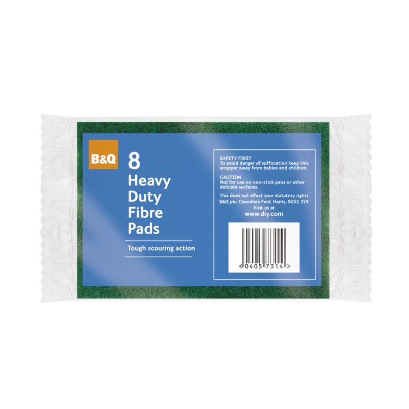 B & Q Heavy Duty Fibre Pads 8pk