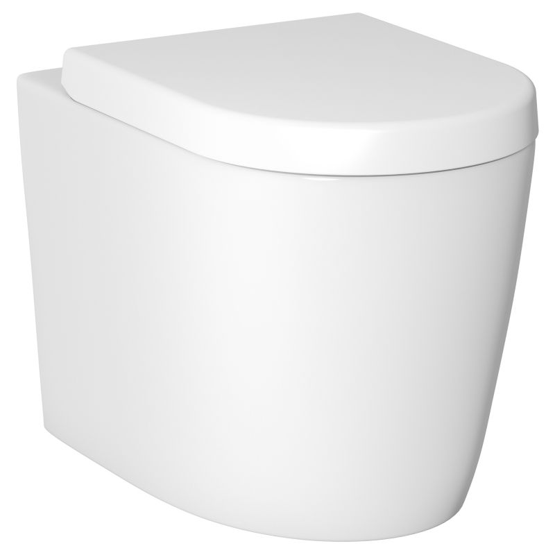 Cooke amp Lewis Alexas Contemporary Back to Wall Toilet with Soft Close Seat