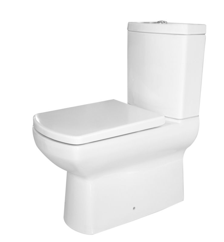 Cooke & Lewis Caspian Close Coupled Toilet With Soft Close Toilet Seat
