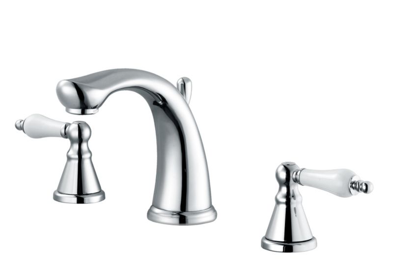 Cooke and Lewis Timeless Combined 3 Tap Hole Basin Mixer Chrome Effect