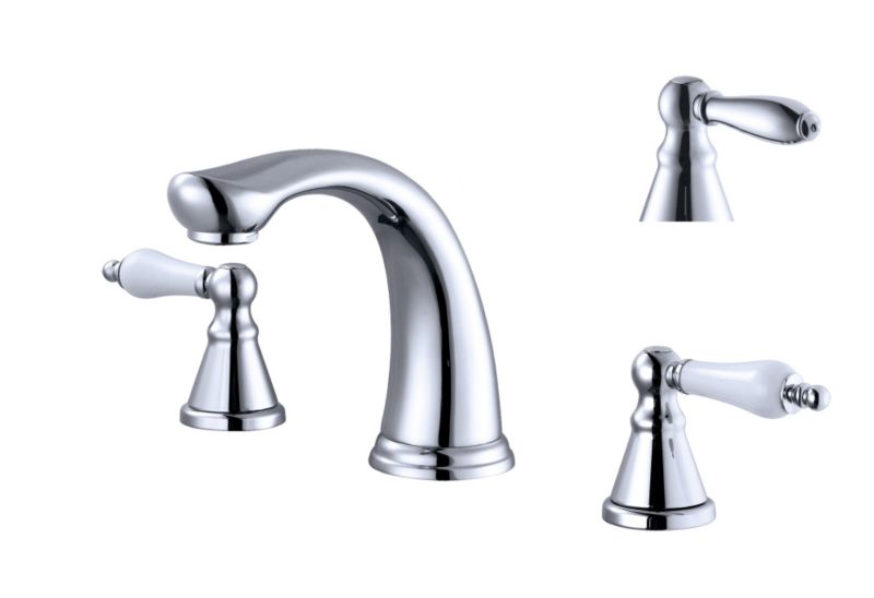 Cooke and Lewis Timeless Combined 3 Tap Hole Bath Filler Chrome Effect