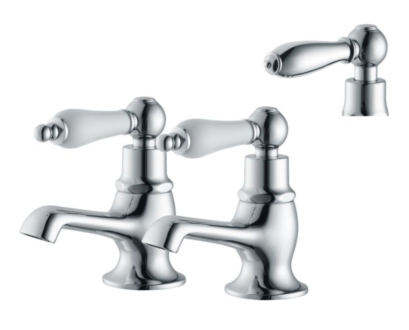 Cooke and Lewis Timeless Combined bath Taps Chrome Effect