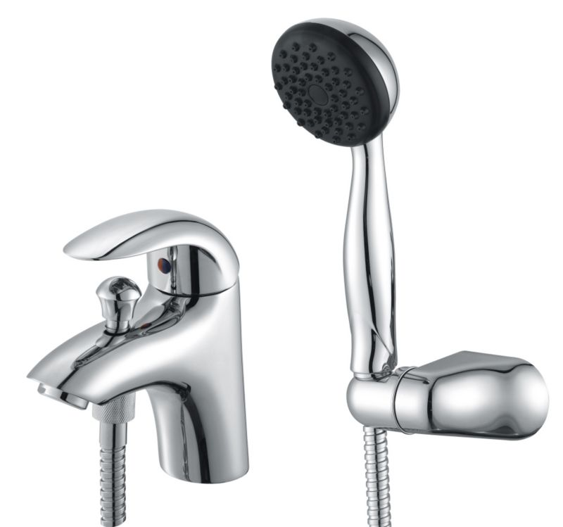 Cooke amp Lewis Wave Single Lever Bath Shower Mixer Chrome Effect