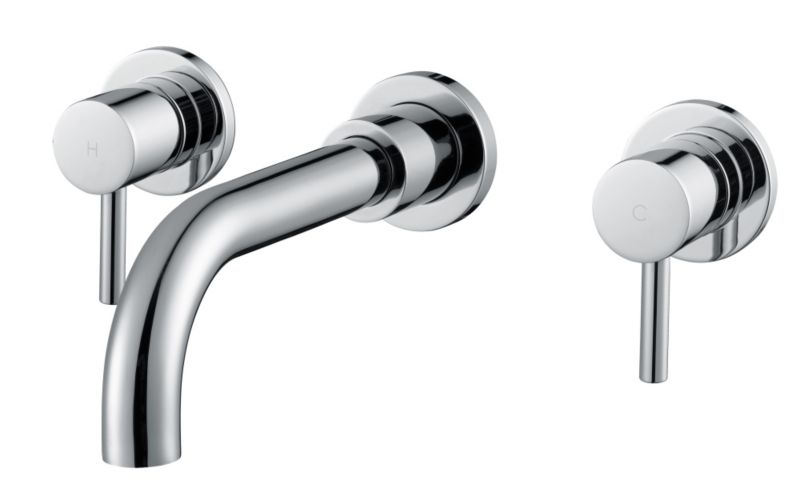 Cooke and Lewis Minima Wall Mounted Basin Mixer Chrome Effect
