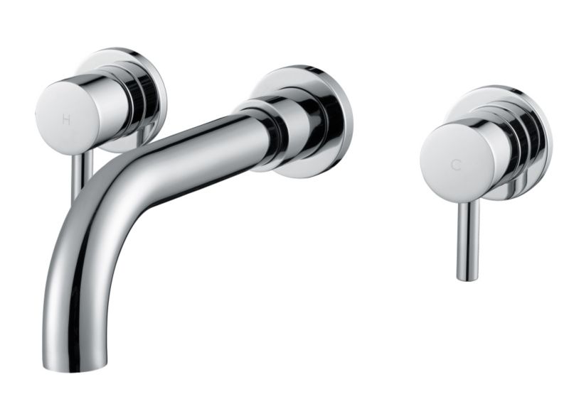 Cooke and Lewis Minima Wall Mounted Bath Filler Chrome Effect
