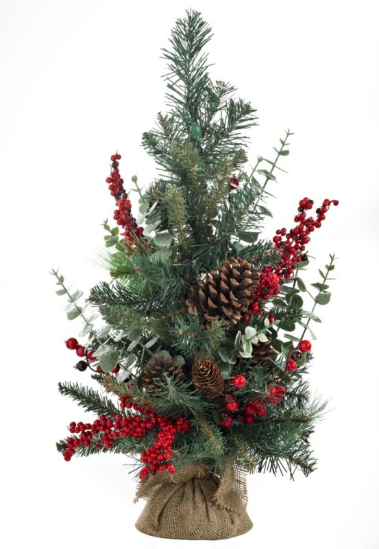 2Ft 61Cm ConeRed Berry Xmas Tree