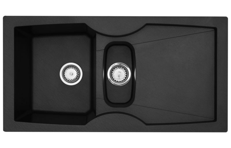 Cooke & Lewis Veneto Black 1.5 Bowl Sink