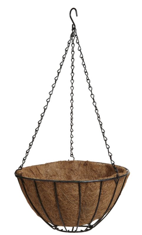 14quot Black Basket Complete With Coco Liner