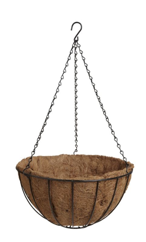 16quot Black Basket Complete With Coco Liner