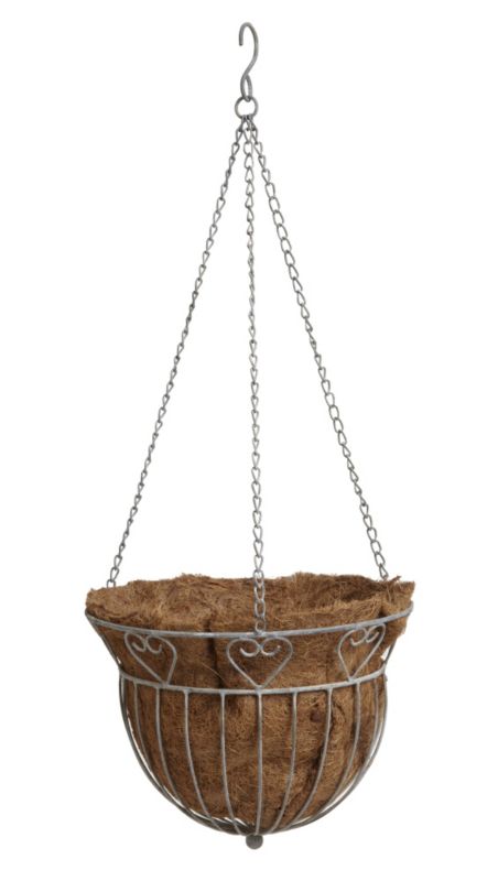 14quot Hanging Basket White Wash