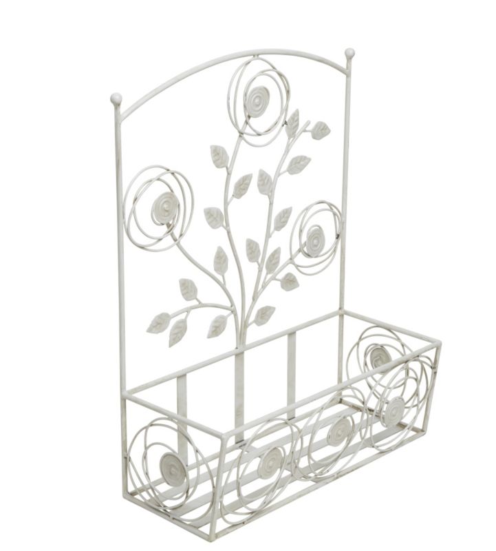 Decorative 2 Piece Planter White Wash
