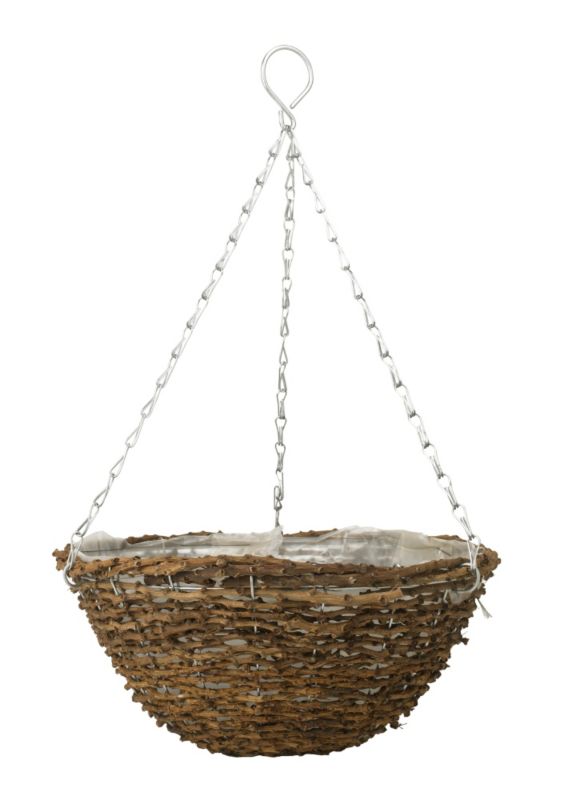 14quot Hanging Basket Rustic Weave
