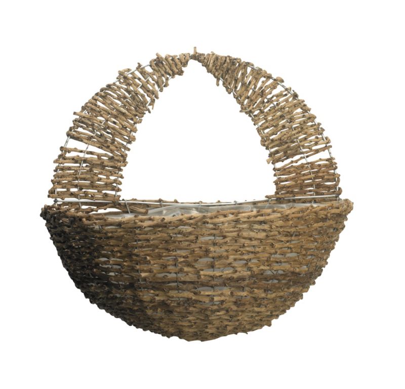 16quot Wall Basket Rustic Weave