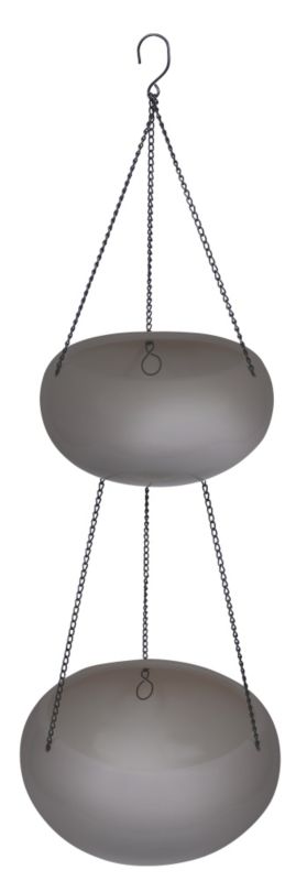 Ceramic Hanging Planter Anthracite