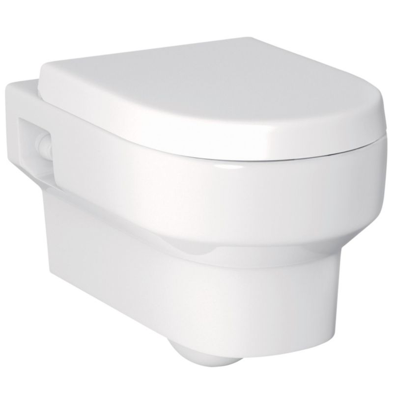 Cooke amp Lewis Alexas Modern Wall Hung Toilet with Soft Close Seat