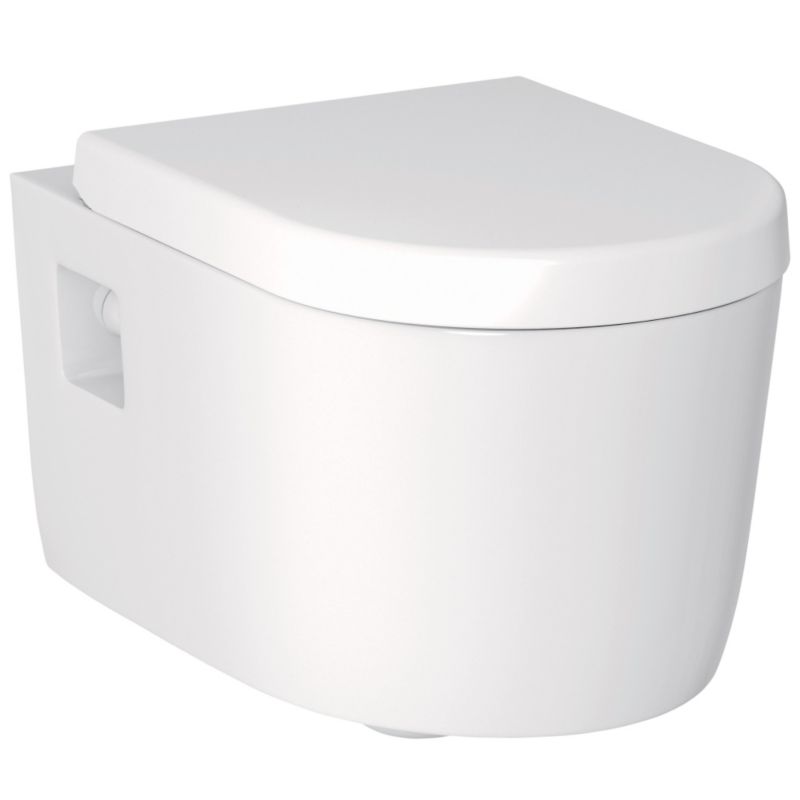 Cooke amp Lewis Alexas Contemp Wall Hung Toilet amp Soft Close Seat
