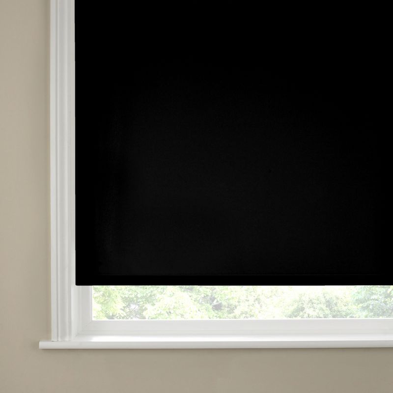 Plain Roller Blind in Black (180x160cm)