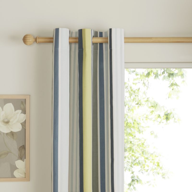 Eyelet Stripe Curtains in Multicolour (L)137 x