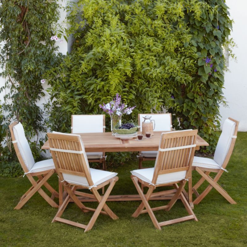 Roscana 6 Seat Dining Set with Cream High Back