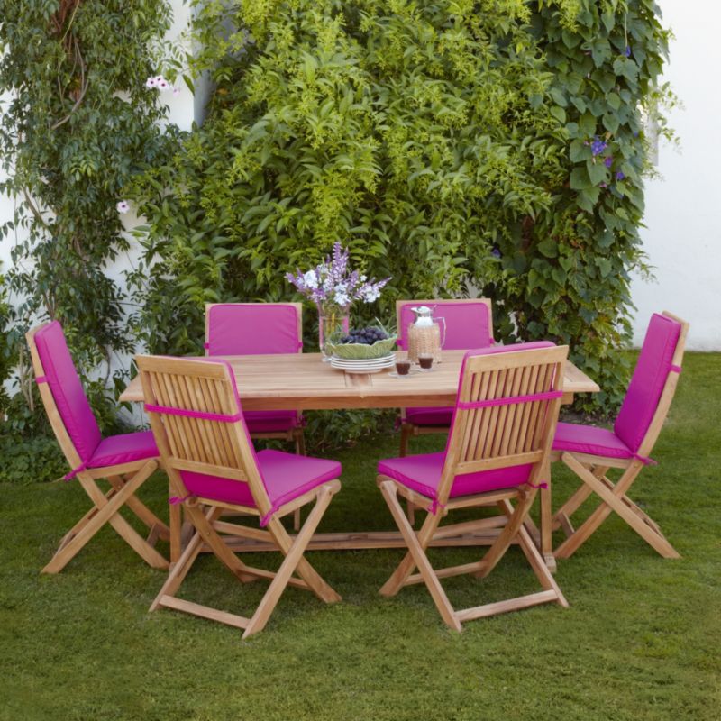 Blooma Roscana 6 Seat Dining Set with Pink High Back