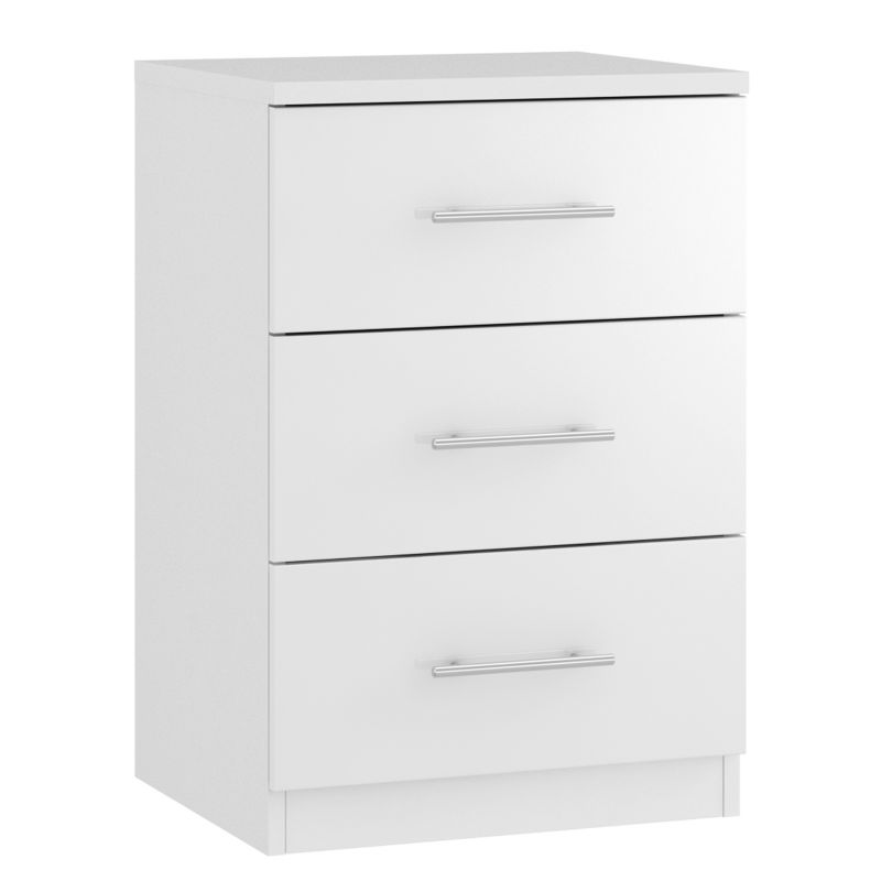 Darwin Gloss White 3 Drawer Chest