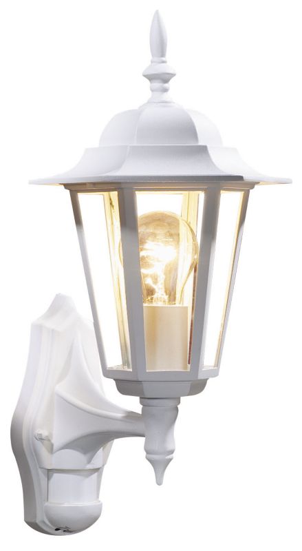 BandQ Truro 6 Sided Lantern With PIR White