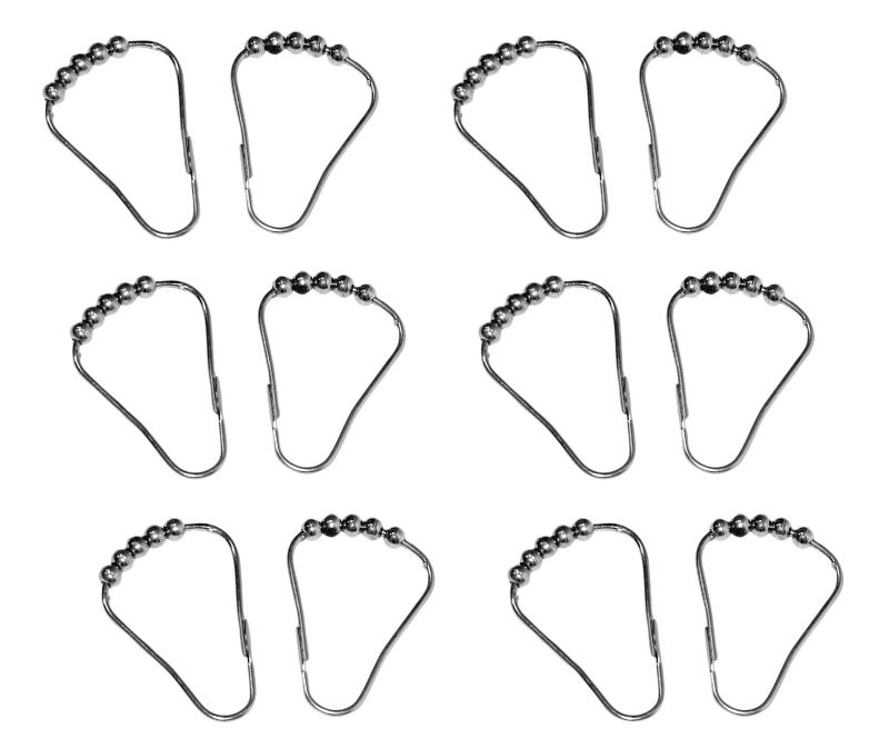 Beaded Nickel Plated Curtain Rings (Pack Of 12)