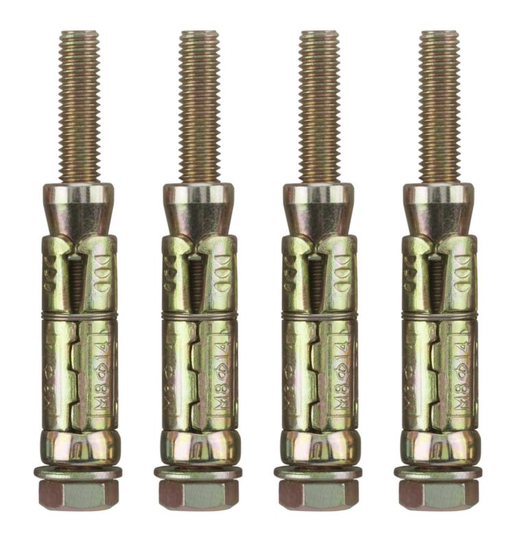 BandQ Anchor Bolts M8x25mm M8x80L