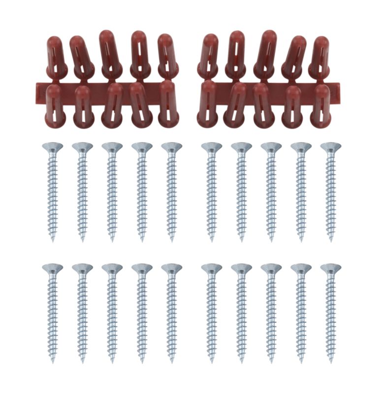 BandQ Red Plugs and Screws Red W4 x L35mm