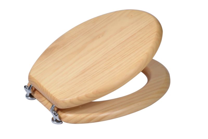 Solid Wood Toilet Seat Natural Effect