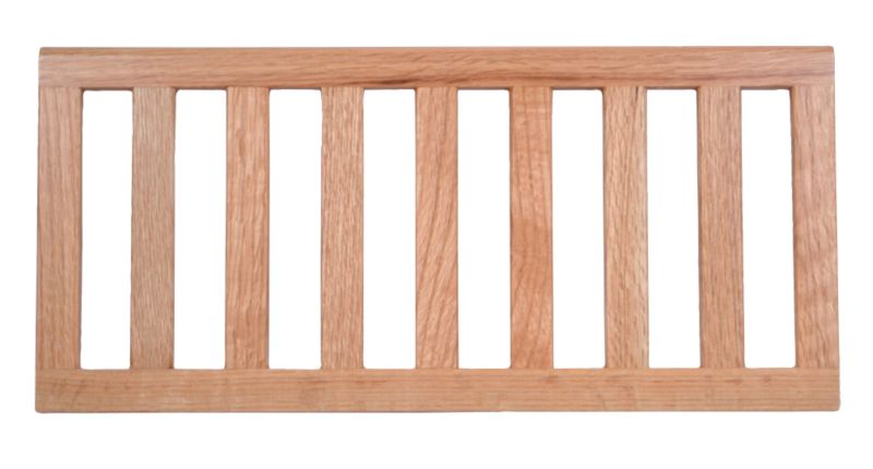 Solid Oak Slatted Shelf Oak Effect (L)47cm x (W)21cm x (T)1.5cm