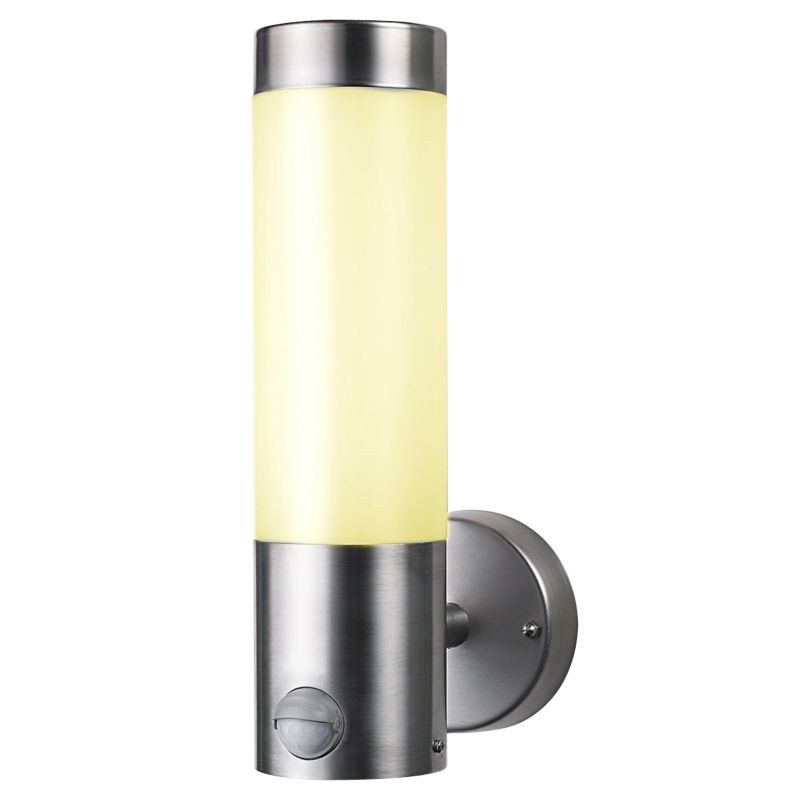 BandQ Leon Lantern With PIR Stainless Steel