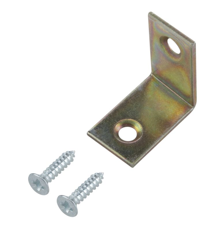 BampQ Corner Brace Yellow Zinc Effect